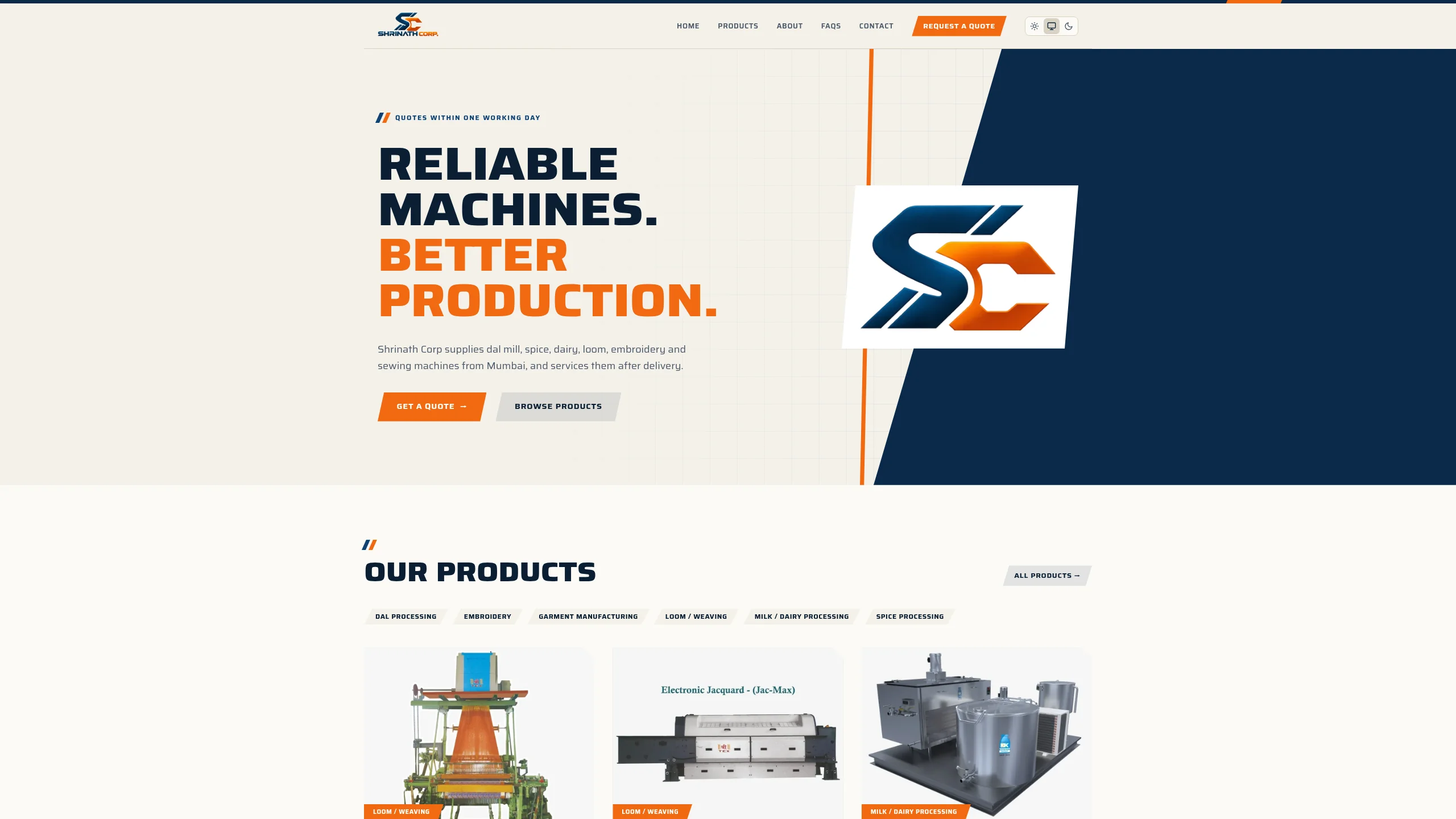 Shrinath Corp home page